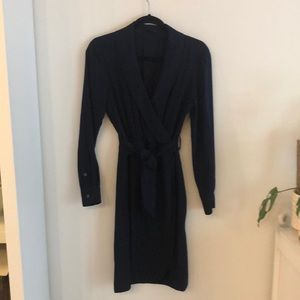 Navy Brooks Brothers faux wrap dress, size…
